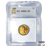 1928 Wheat Cent ICG MS66+ RD
