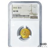 1913 $2.50 Gold Quarter Eagle NGC AU58