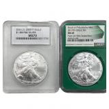 [2] 2004-2017 Silver Eagle PCC/NGC MS70/MS69