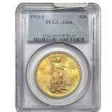 1914-S $20 Gold Double Eagle PCGS MS64