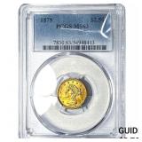 1879 $2.50 Gold Quarter Eagle PCGS MS63