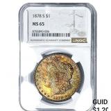 1878-S Morgan Silver Dollar NGC MS65