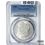 1883 Morgan Silver Dollar PCGS MS65