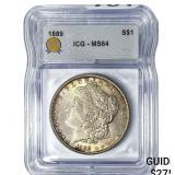 1889 Morgan Silver Dollar ICG MS64