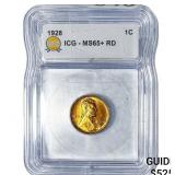 1928 Wheat Cent ICG MS65+ RD
