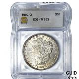 1902-O Morgan Silver Dollar ICG MS63