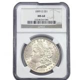 1889-O Morgan Silver Dollar NGC MS64