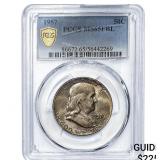 1957 Franklin Half Dollar PCGS MS65 FBL