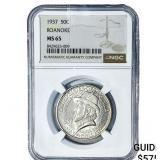 1937 Roanoke Half Dollar NGC MS65