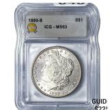 1880-S Morgan Silver Dollar ICG MS63