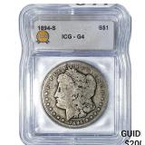 1894-S Morgan Silver Dollar ICG G4