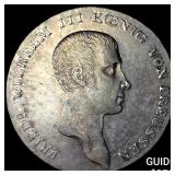 1814-A Germany, Prussia Silver 1 Thaler CHOICE AU