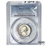 1949-D Washington Silver Quarter PCGS MS66