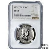1956 Franklin Half Dollar NGC PF68 Type 1