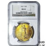 1927 $20 Gold Double Eagle NGC MS62