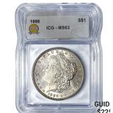 1886 Morgan Silver Dollar ICG MS63