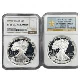 [2] 1994-2013 Silver Eagle NGC PF65/PF70