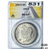 1899 Morgan Silver Dollar ANACS MS63