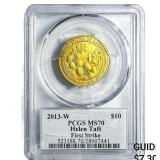 2013-W 1/2oz Gold $10 Helen Taft PCGS MS70