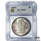 1880-S Morgan Silver Dollar ICG MS65