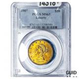 1907 $10 Gold Eagle PCGS MS63