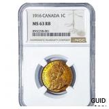 1916 1C Canada NGC MS63 RB