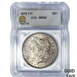 1878 7TF Morgan Silver Dollar ICG MS64