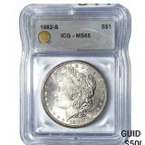 1882-S Morgan Silver Dollar ICG MS65