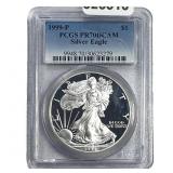 1999-P Silver Eagle PCGS PR70 DCAM