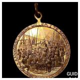 1913 Netherlands King William Copper Medal CHOICE