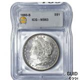 1880-S Morgan Silver Dollar ICG MS63