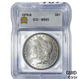 1879-S Morgan Silver Dollar ICG MS63