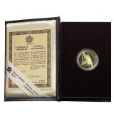 1991 RCM Proof 1/4oz Gold $100 W/Box