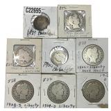 [8] 1879-1912 Silver Barber 25C and 50C