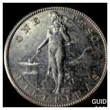 1907-S Philippines Silver 1 Peso CHOICE AU