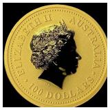 2007 Australia 1oz Gold $100 Proof-Pig