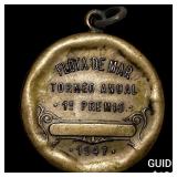 1907 South America Nickel Fiesta De Mar Medal HIGH