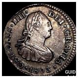 1803 Colonial Spain Silver 1/2 Real HIGH GRADE