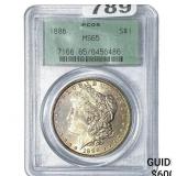 1886 Morgan Silver Dollar PCGS MS65
