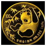 1985 China 1oz Gold 100 Yuan Panda