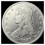 1838 Silver Half Dollar NEARLY UNCIRCULATED