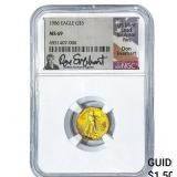 1986 $5 Gold American Eagle 1/10oz NGC MS69
