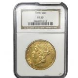 1878 $20 Gold Double Eagle NGC VF30