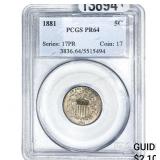 1881 Shield Nickel PCGS PR64