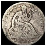 1855-O Silver Seated Liberty Half Dollar  NICELY