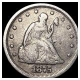 1875-S Silver Twenty Cents NEARLY  UNCIRCULATED