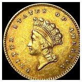 1854 Gold $1 Indian Head Type 2 CLOSELY  UNCIRCUL