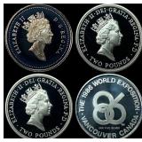 [4] 1986-1997 Canada and UK Silver Coin Lot
