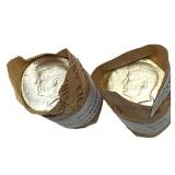 [40] 1967-1968 Kennedy Half Dollar In Paper Rolls