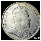 1903 Straits Settlements Silver 1 Dollar CHOICE AU
